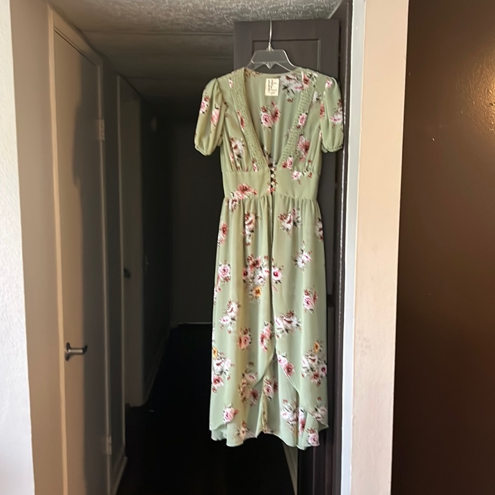 Womens printed buttoned short-sleeve Kimono
